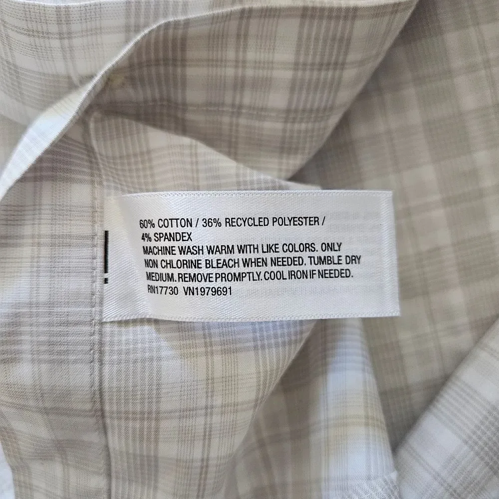 Goodfellow & Co Men's White And Gray Plaid Shirt Size M